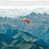 Собака прыгнула с парашютом