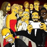 Гомера Симпсона вытолкнули со звездного селфи