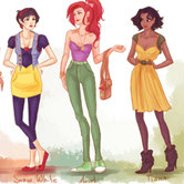 Диснеевские принцессы в роли хипстеров